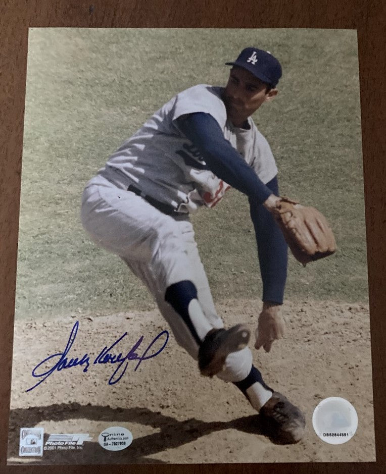 Sandy Koufax MLB Hand Signed Autographed 1956 Topps 26x36 Canvas